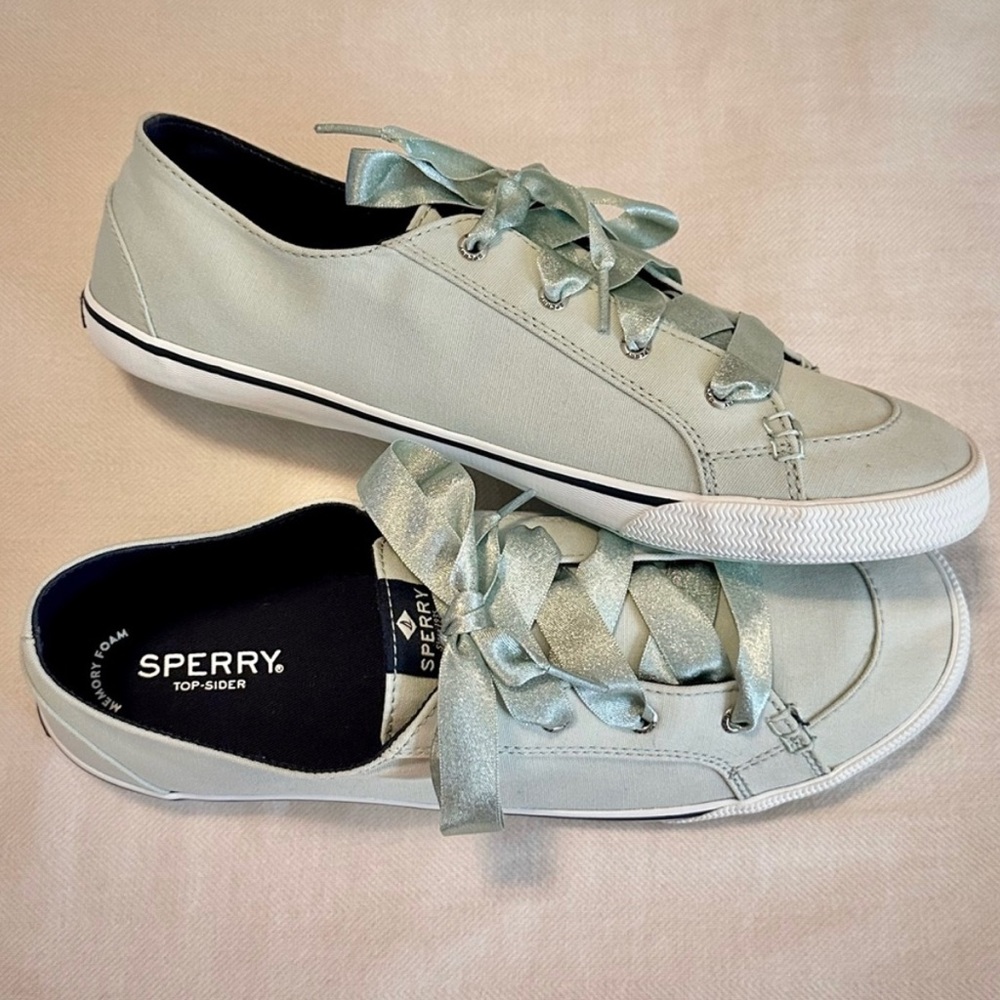 Mint Sperry Sneakers (with stain)